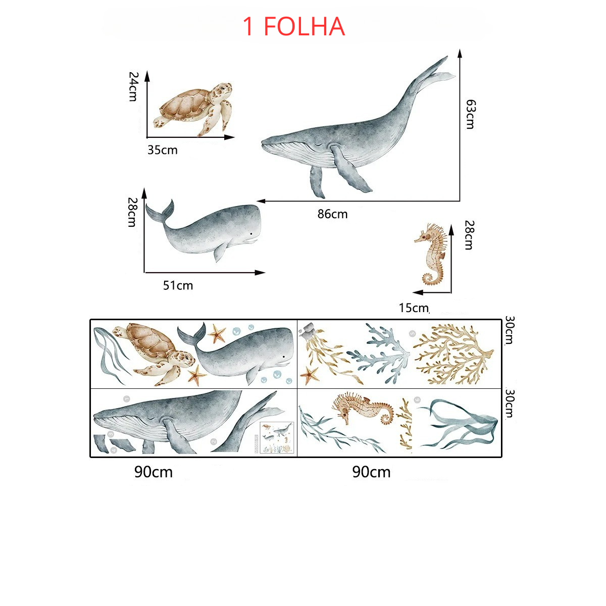 Decoração de Parede Fundo do Mar