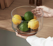 Tigela de Vidro e Madeira