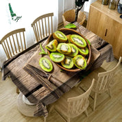 Toalha de Mesa 3D com Estampa de Frutas Vibrantes