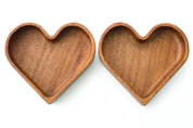 Bandeja de Madeira em Forma de Coração para Lanches e Decoração