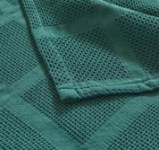 Cobertor de Algodão Puro com Padrão de Favo de Mel