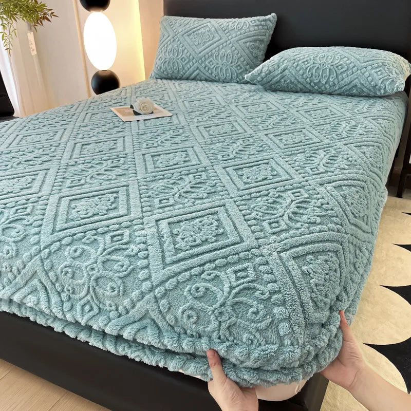 Capa  com Elástico em Tecido de Pelúcia  Para Colchão