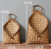 Conjunto de Cesta Decorativa de Bambu