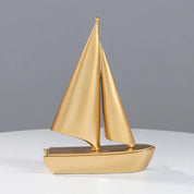 Estatueta moderna de barco à vela, modelo de veleiro colecionável, estátua criativa de navio à vela para decoração de mesa de armário de aniversário