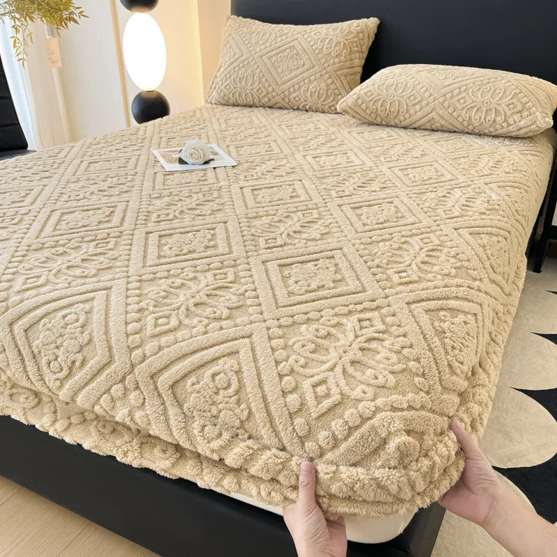 Capa  com Elástico em Tecido de Pelúcia  Para Colchão