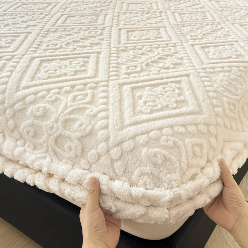 Capa  com Elástico em Tecido de Pelúcia  Para Colchão