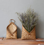 Conjunto de Cesta Decorativa de Bambu