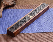 Criativo retro preto escritório em casa suporte de incenso de madeira queimador de incenso tradicional tipo chinês madeira artesanal escultura caixa incensário