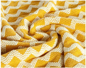 Cobertor de malha acrílica onda cinza, leve e macio, cobertor decorativo com borlas para viagens, sofá, cama