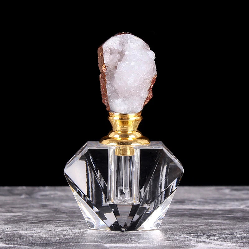 Garrafa de Perfume de Cristal Ágata Recarregável