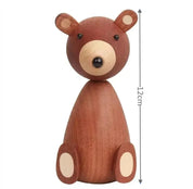 Dinamarca de madeira urso marrom decoração para casa estatuetas alta qualidade design nórdico decoração do quarto presentes/artesanato/brinquedos da família decoração para casa