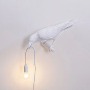 Lâmpada de parede de resina Lucky Bird Crow - Luz de parede decorativa LED para quarto e sala de estar, decoração de casa com lâmpada grátis