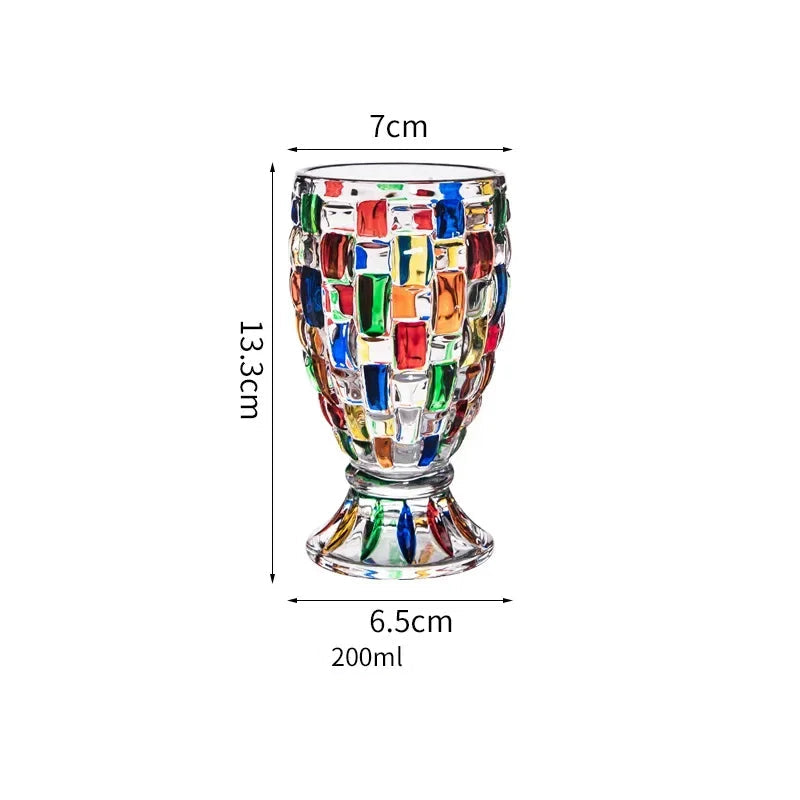 Coleção em Vidro Colorido Pintado a Mão