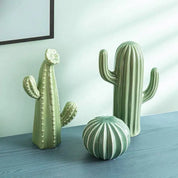 Nordic cerâmica artesanato simulação cactus ornamentos arte decorativa mobiliário doméstico fotografia adereços decoração do quarto verde