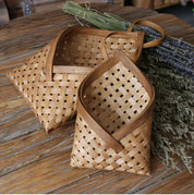 Conjunto de Cesta Decorativa de Bambu