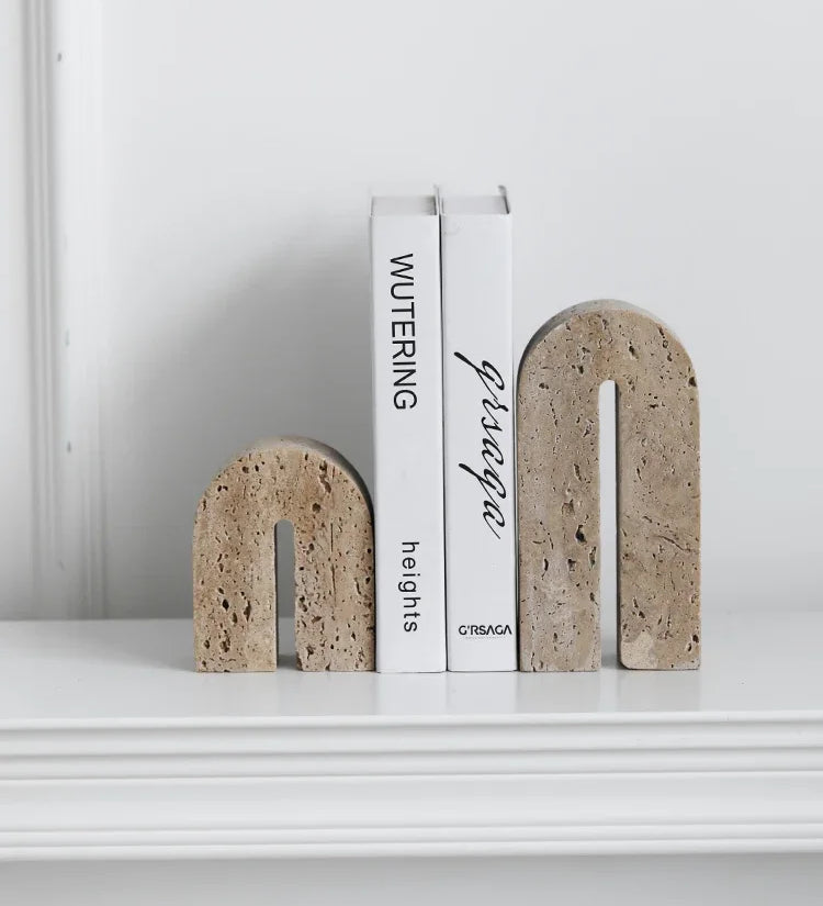 Aparador de Livros de Pedra, Escultura em Pedra Natural,  Decoração para Escritório, Aparador Luxo, Aparador de Livros Luxo, Aparador de Livros Sofisticado, Loja Rowa Home