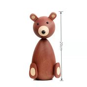 Dinamarca de madeira urso marrom decoração para casa estatuetas alta qualidade design nórdico decoração do quarto presentes/artesanato/brinquedos da família decoração para casa