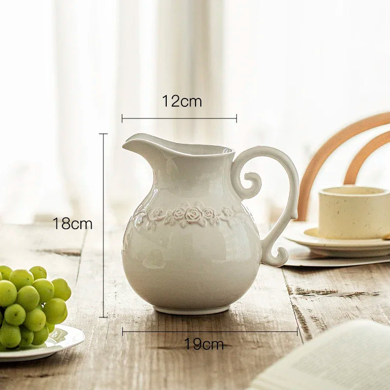 Vaso Decorativo de Cerâmica Estilo Francês