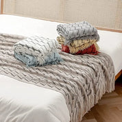 Manta de Malha Jacquard Vintage