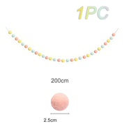 2m bola de feltro guirlanda pompom corda ornamentos para boho casa decoração do quarto chá de bebê aniversário natal decoração da parede