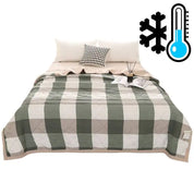 Cobertor Xadrez Leve e Refrescante para Verão