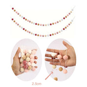 2m bola de feltro guirlanda pompom corda ornamentos para boho casa decoração do quarto chá de bebê aniversário natal decoração da parede