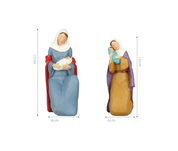 Conjunto de estátua de virgem maria e bebê jesus inspirado sagrado para decoração de casa muçulmana, figuras religiosas clássicas de mãe e infantil da moda