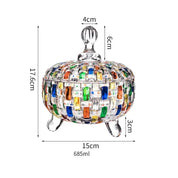 Coleção em Vidro Colorido Pintado a Mão