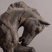 Escultura Decorativa Cabeça de Cavalo em Resina