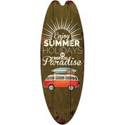 Prancha de surf parede pendurado sinal de madeira decoração de praia verão temático tropical bar decoração de parede bem-vindo ao paraíso sinal de porta para casa quarto