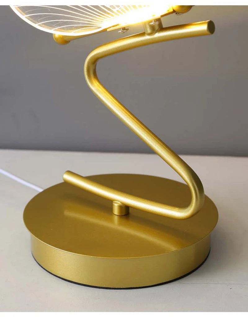 Nordic led candeeiros de mesa iluminação interior botão interruptor quarto cabeceira sala estar restaurante decoração casa borboleta lâmpada mesa