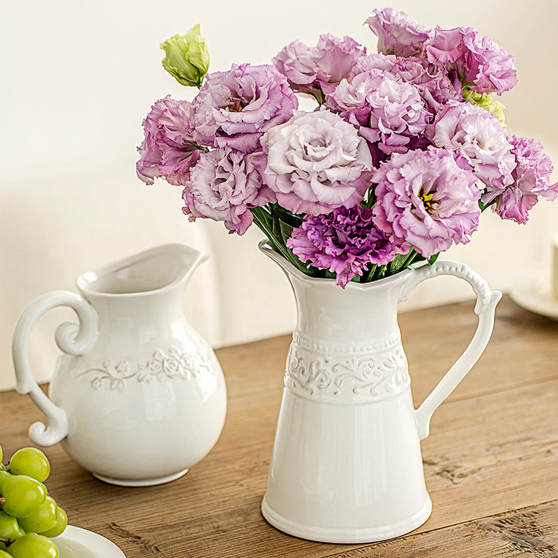 Vaso Decorativo de Cerâmica Estilo Francês