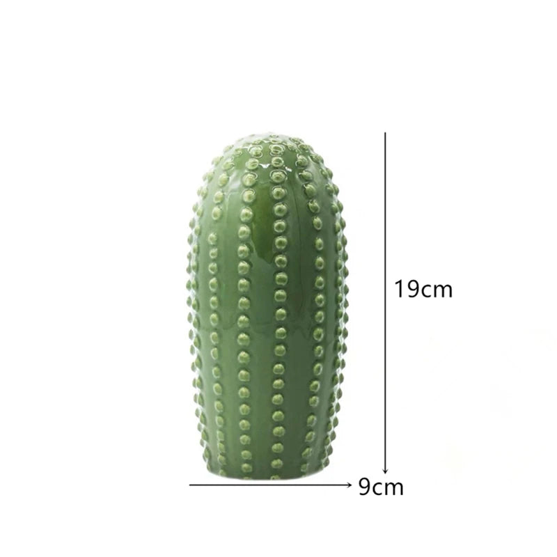 Nordic cerâmica artesanato simulação cactus ornamentos arte decorativa mobiliário doméstico fotografia adereços decoração do quarto verde