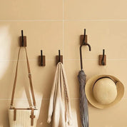 Gancho de Madeira Maciça Auto Adesivo