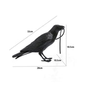 Lâmpada de parede de resina Lucky Bird Crow - Luz de parede decorativa LED para quarto e sala de estar, decoração de casa com lâmpada grátis