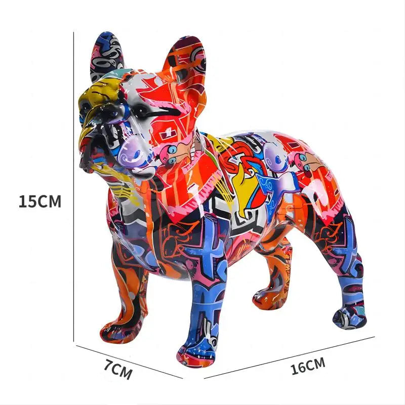 Estátua Cachorros Grafitados