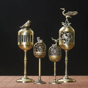 Urraca oco lâmpada sândalo fragrância incensário fumar backflow incenso titular casa de chá ornamentos sala estudo decoração casa