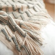 Manta de Malha Jacquard Vintage