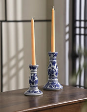 Porcelana azul e branca cerâmica casa castiçal, incenso, decoração de casa simples, estilo chinês