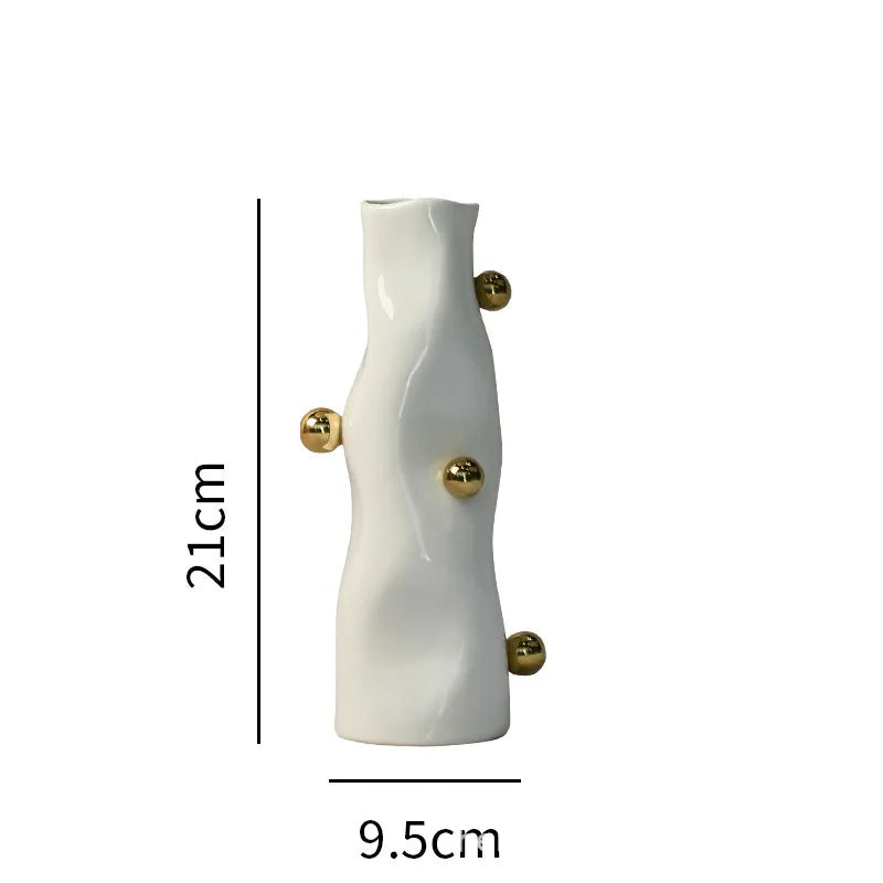 Vaso de cerâmica esfera geométrica irregular vaso de flores porcelana artefato arranjo de flores decoração para casa acessórios vasos