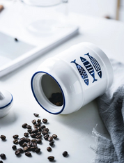 Jarro selado cerâmico com tampa, jarra do armazenamento da mercearia, grande capacidade, transportador portátil do chá, armazenamento do petisco da umidade-prova, uso home