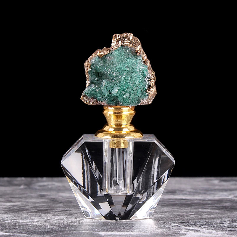 Garrafa de Perfume de Cristal Ágata Recarregável