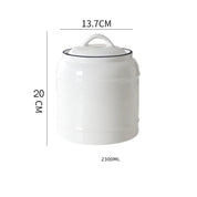 Jarro selado cerâmico com tampa, jarra do armazenamento da mercearia, grande capacidade, transportador portátil do chá, armazenamento do petisco da umidade-prova, uso home