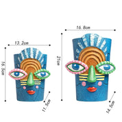 Resina rosto plantador artístico cabeça humana vaso de flores único interior/exterior planta recipiente decoração jardim escultura decoração para casa presente