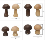 Cogumelo bonito led night light lâmpada de mesa de cabeceira de madeira com interruptor de toque decoração do quarto lâmpada de cogumelo ambiental de alto nível