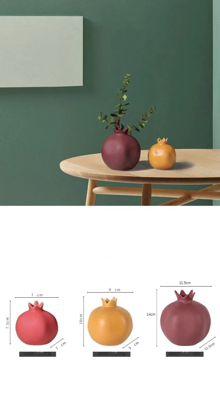 Morandi colorido cerâmica romã ornamentos quarto casa sala de estar atmosfera criativa diversão decoração frutas estilo minimalista