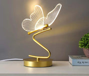 Nordic led candeeiros de mesa iluminação interior botão interruptor quarto cabeceira sala estar restaurante decoração casa borboleta lâmpada mesa