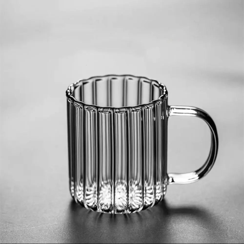 Copo listrado de vidro, Xicara de Chá, Caneca de Café, Copo Para Escritório, Copo de Vidro, Caneca de Vidro,  Copo Estiloso, Caneca Estilosa, Loja Rowa Home