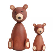Dinamarca de madeira urso marrom decoração para casa estatuetas alta qualidade design nórdico decoração do quarto presentes/artesanato/brinquedos da família decoração para casa