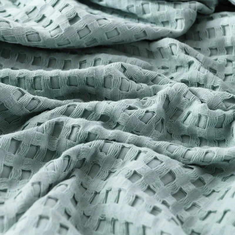 Cobertor térmico de algodão puro premium, cobertor térmico macio e confortável, leve, colchas para todas as estações